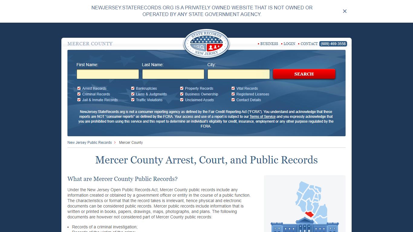 Mercer County Arrest, Court, and Public Records